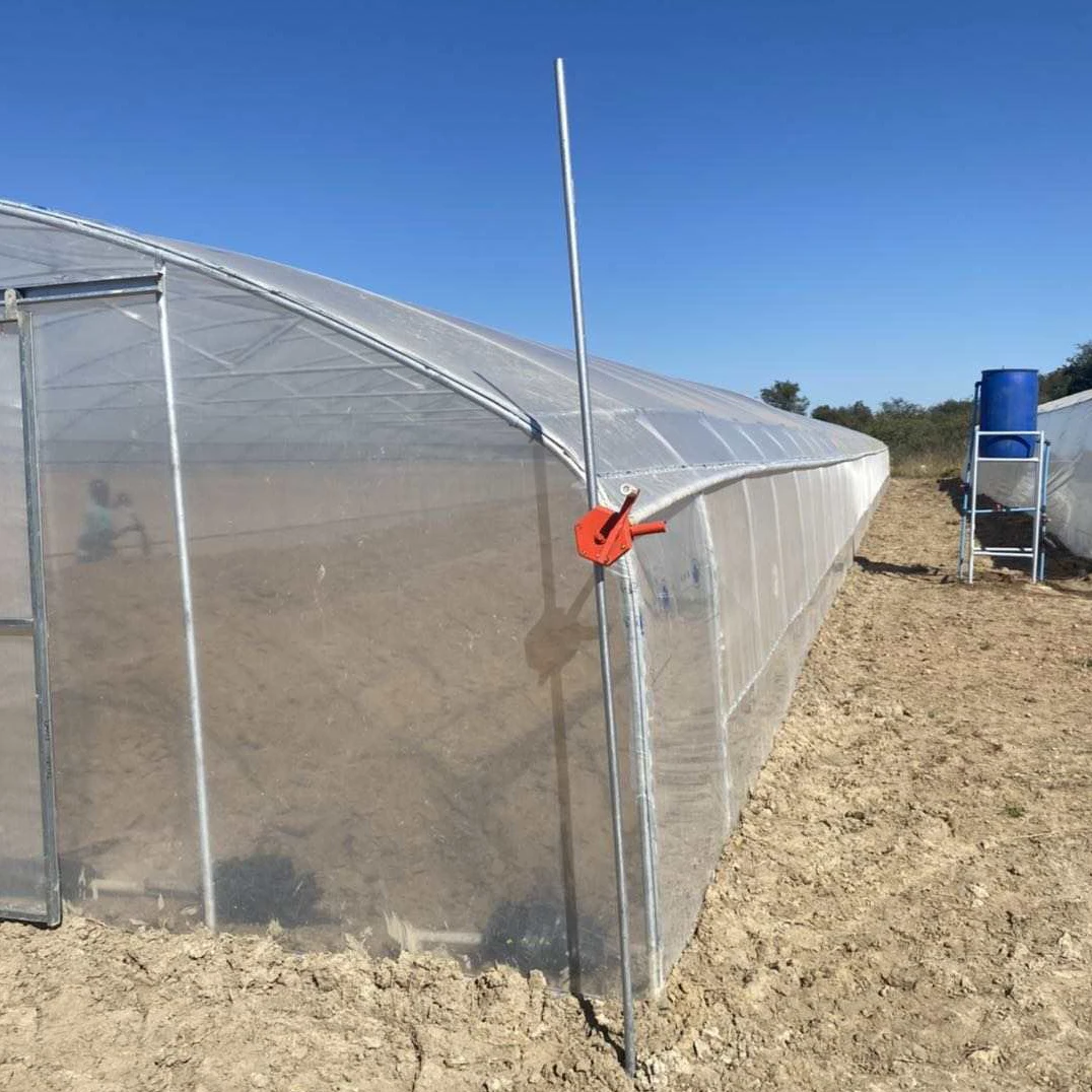 Tunnel 10 * 50 * 4.5m greenhouse kit with hanging rod simple agricultural plastic film low-cost greenhouse
