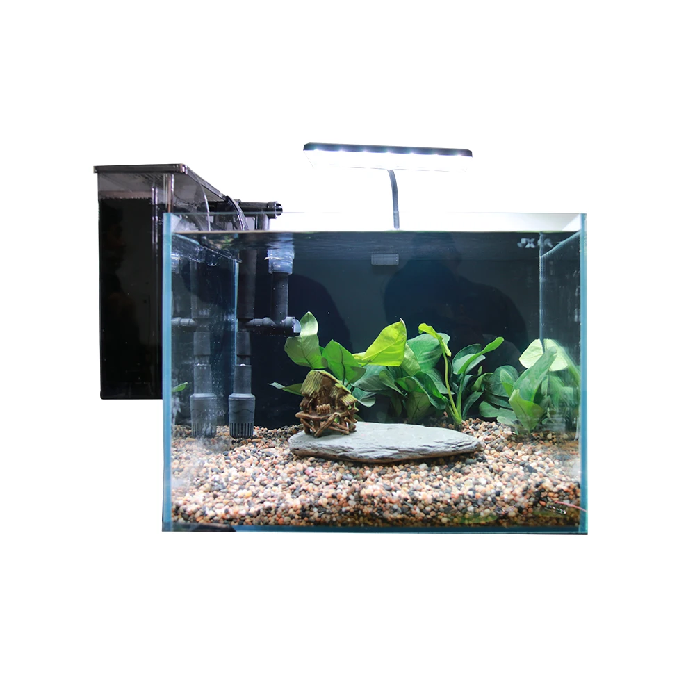 Customized Indoor Household Ultra White Glass Fish Tank Change-free Water Ultra white clear Glass Smart Aquarium Tank