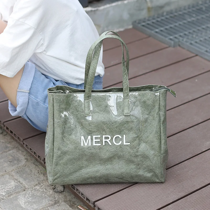 Custom Eco-friendly Waterproof Dupont Tyvek Paper Tote Bag Dupont Shopping Bag