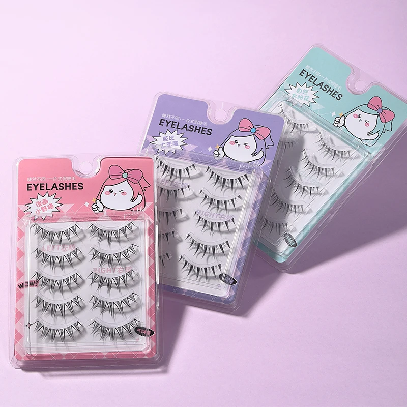 LMLTOP 5 Pairs DIY Lash Extension Kit Full Strip Eyelashes SY917 Lash Boxes Custom Logo Full Strip Eyelashes Mink False Eyelash