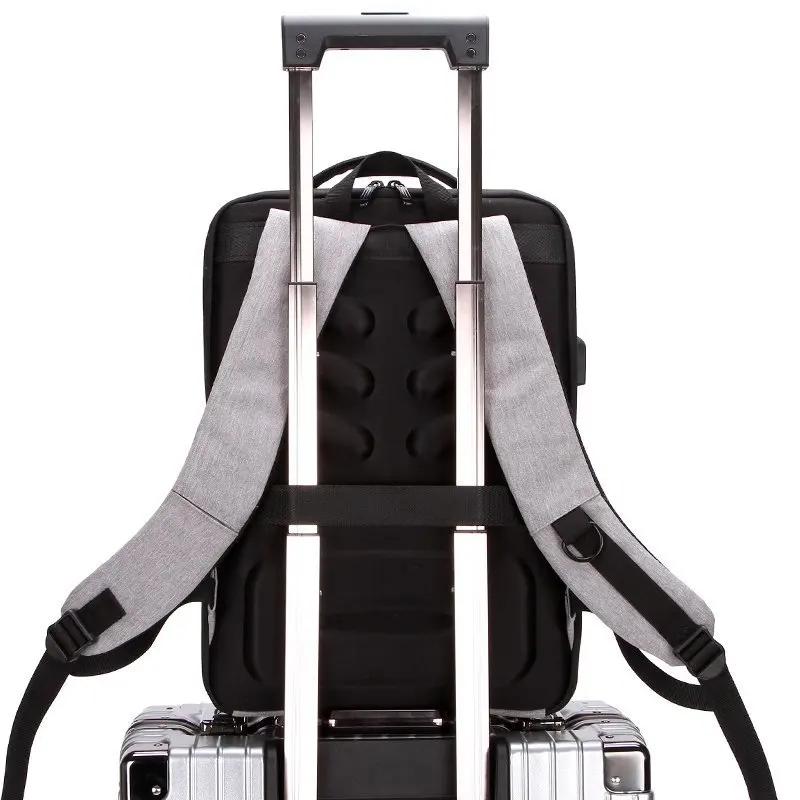 Waterproof USB Charging 15.6 inch Daypack Mochila EVA Impact protection Anti Theft lock Backpack Business Laptop Bag