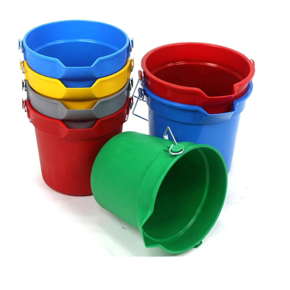 10QT 14QT Plastic Cleaning Bucket with Spout and Metal Handle