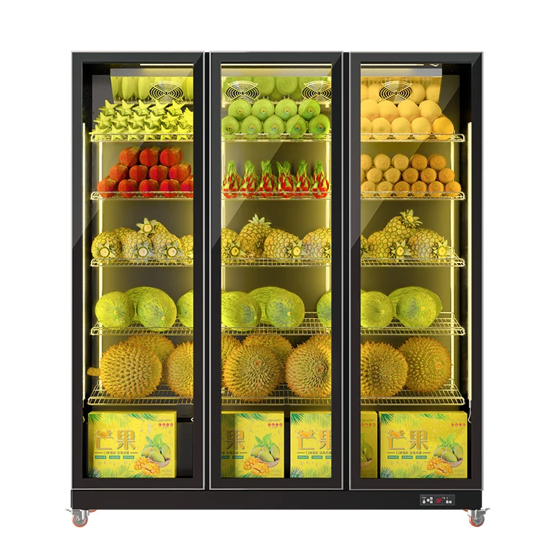 Fresh fruit freezer display refrigerated used display freezers refrigerator