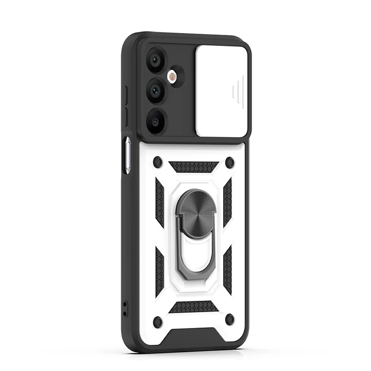 Reliable quality 2 in 1 hybrid shockproof case for Samsung Galaxy A36 sliding window lens protective magnetic car bracket cover