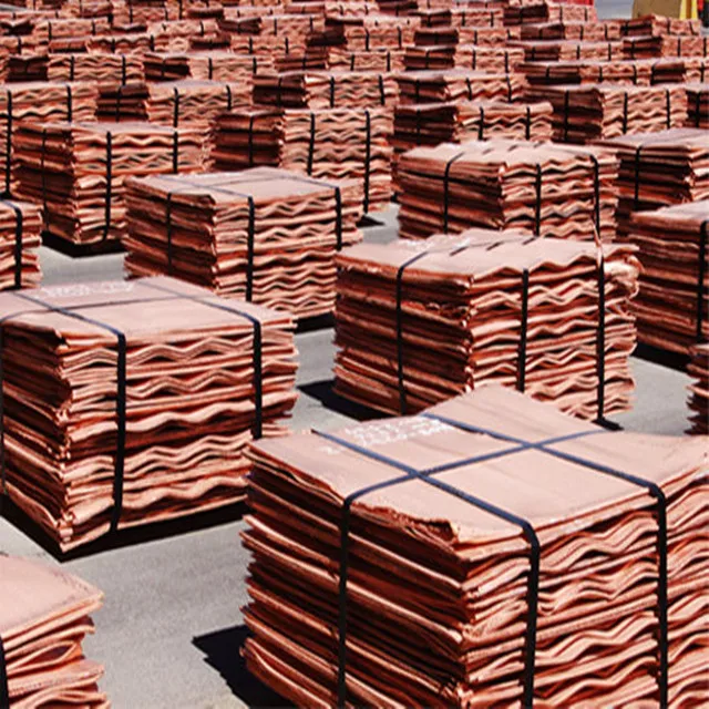 
Factory price 99.97% 99.99% electrolytic copper cathodes 