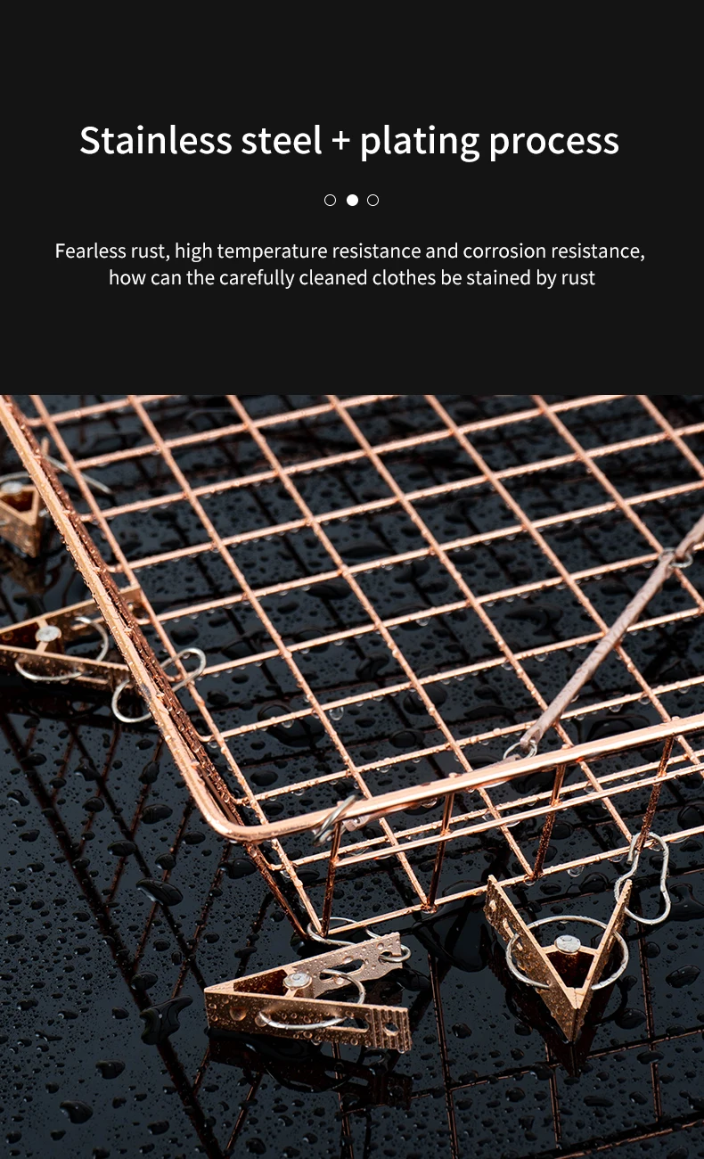 Highest Grade Best Sell Stainless Steel Hanging Drying Rack Socks Underwear Round/Square Shape Rack With Pegs Clips