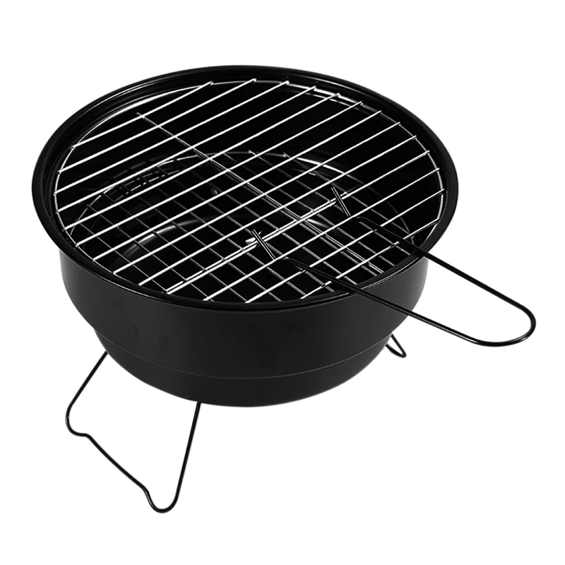 HQCG-23 High Quality Cheap Mini Table Top Foldable Grill collapsible Korean Style Round Ice Pack Stove Bbq