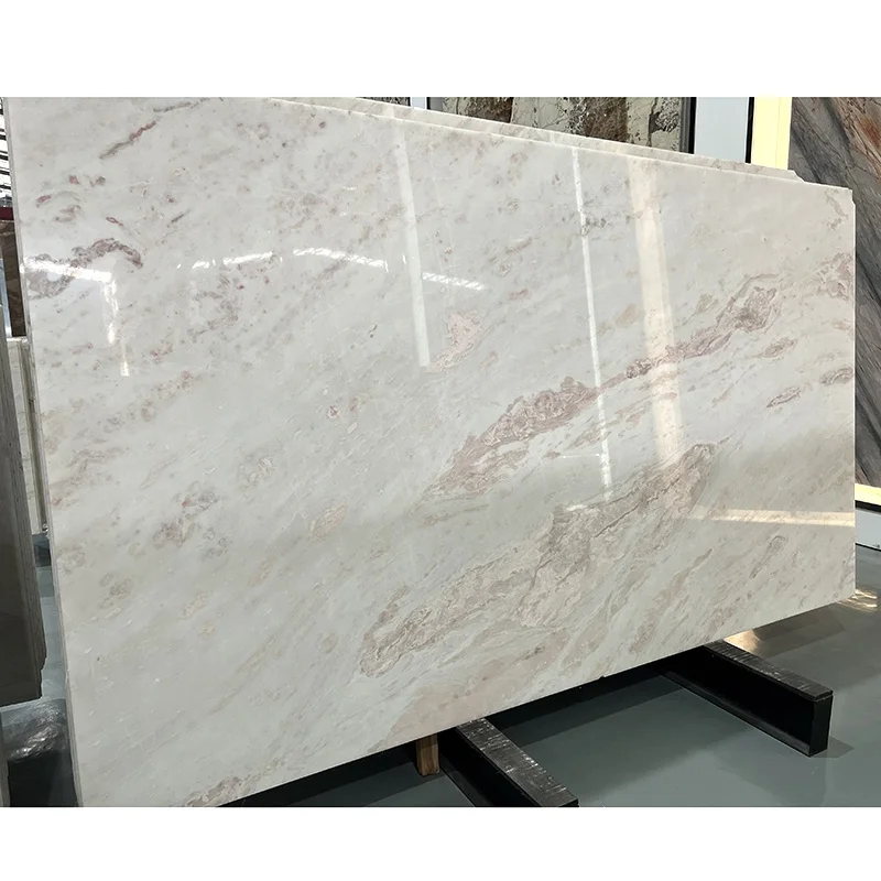 Polished White Rose Red Natural Pisos de Marmol Stone Big White Marble Slab For Wall