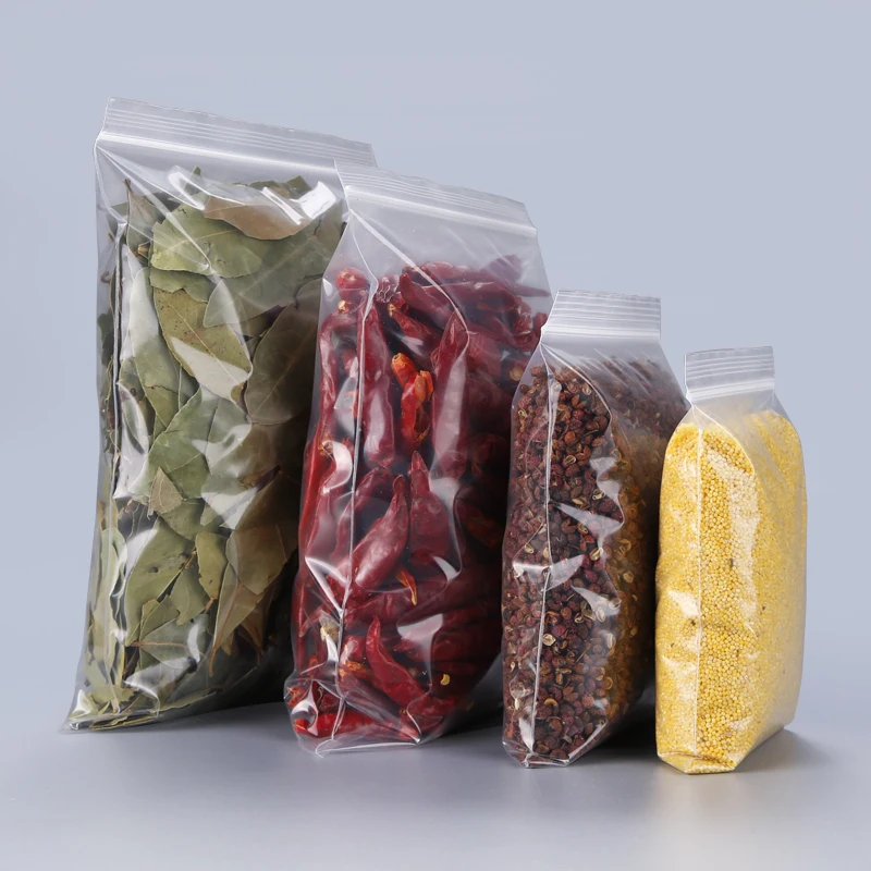Ziplocked food bag thickened tea sealed bag separate large plastic packing bag melon seeds dry snacks