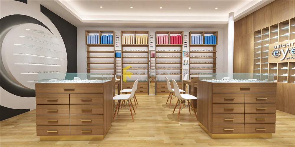 Customized Retail Optical Shop Interior Design Decoration Optical Display Cabinets Furniture For Optical Shop Interior Design
