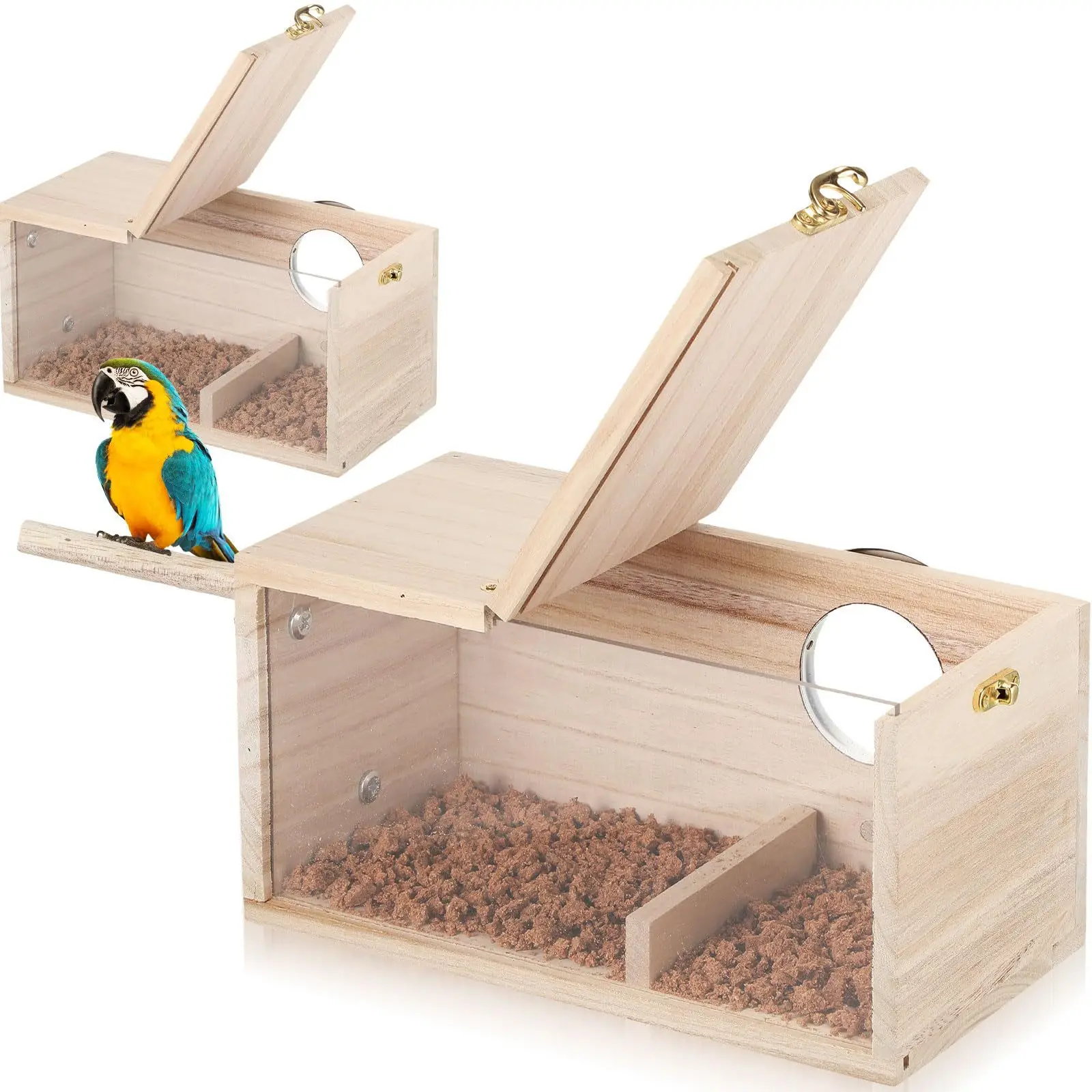 Коробка для размножения попугаев уличные птичьи домики садовые украшения деревянная клетка птичьего гнезда