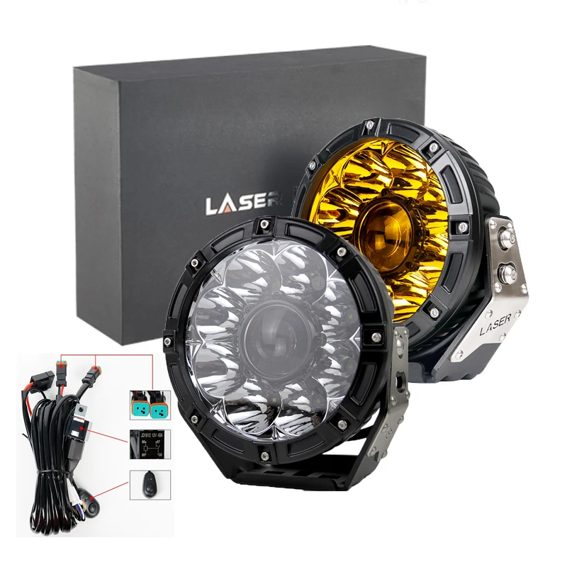 
7 Inch 45W High Power High Lumen lights LED Laser Driving Light off road For Car 