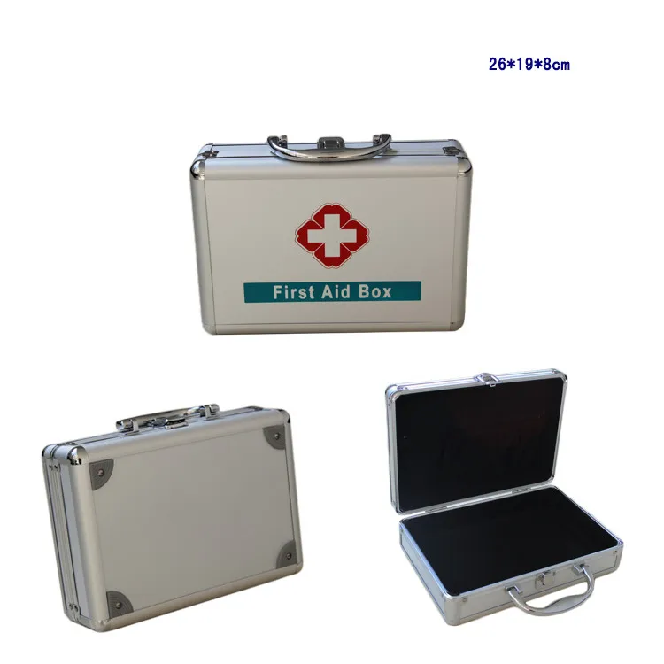 Carrying Car&Travel Emergency Tool with Aluminum Case, First Aid Kit with Aluminum Cabinet, Home Personal Care Box