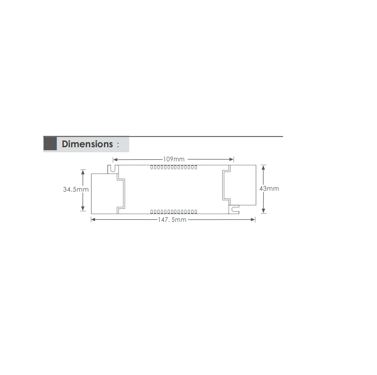 DALI dimmable LED driver 3-14W PE-N14DCA42 10W 12W 14W Ac110-250v
