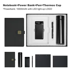 2023 Trending Lake Blue Power Bank Notebook Pen Thermos Cup  Custom Gifts Boxes New Promotional Corporate Gifts Business Gifts