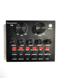 2021 Hot sale studio sound card V8 sound card live stream