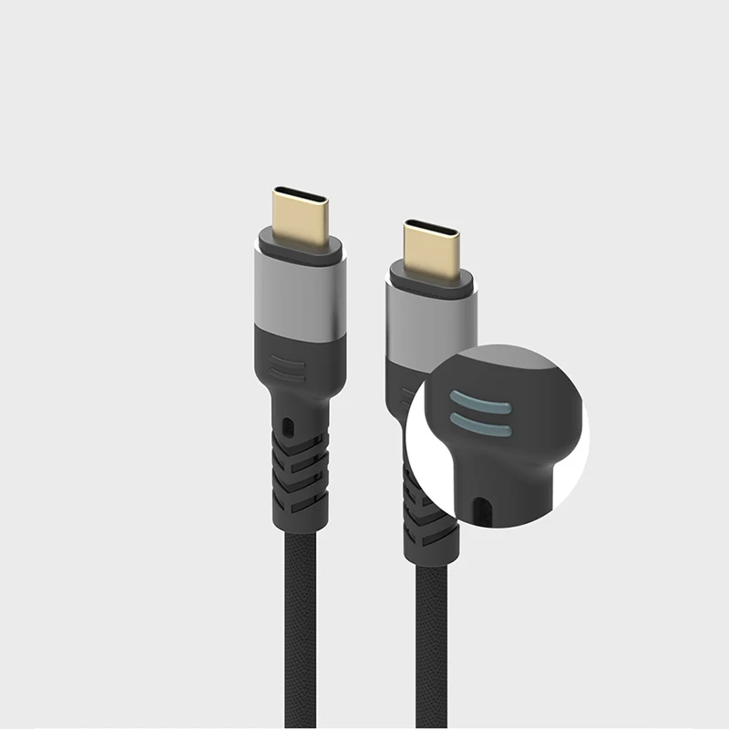 Textile Cable 20V 5A  USB 3.1 Gen1 USB Data Cable Type C Braided USB Fast Cable 100W with E-marker Chip