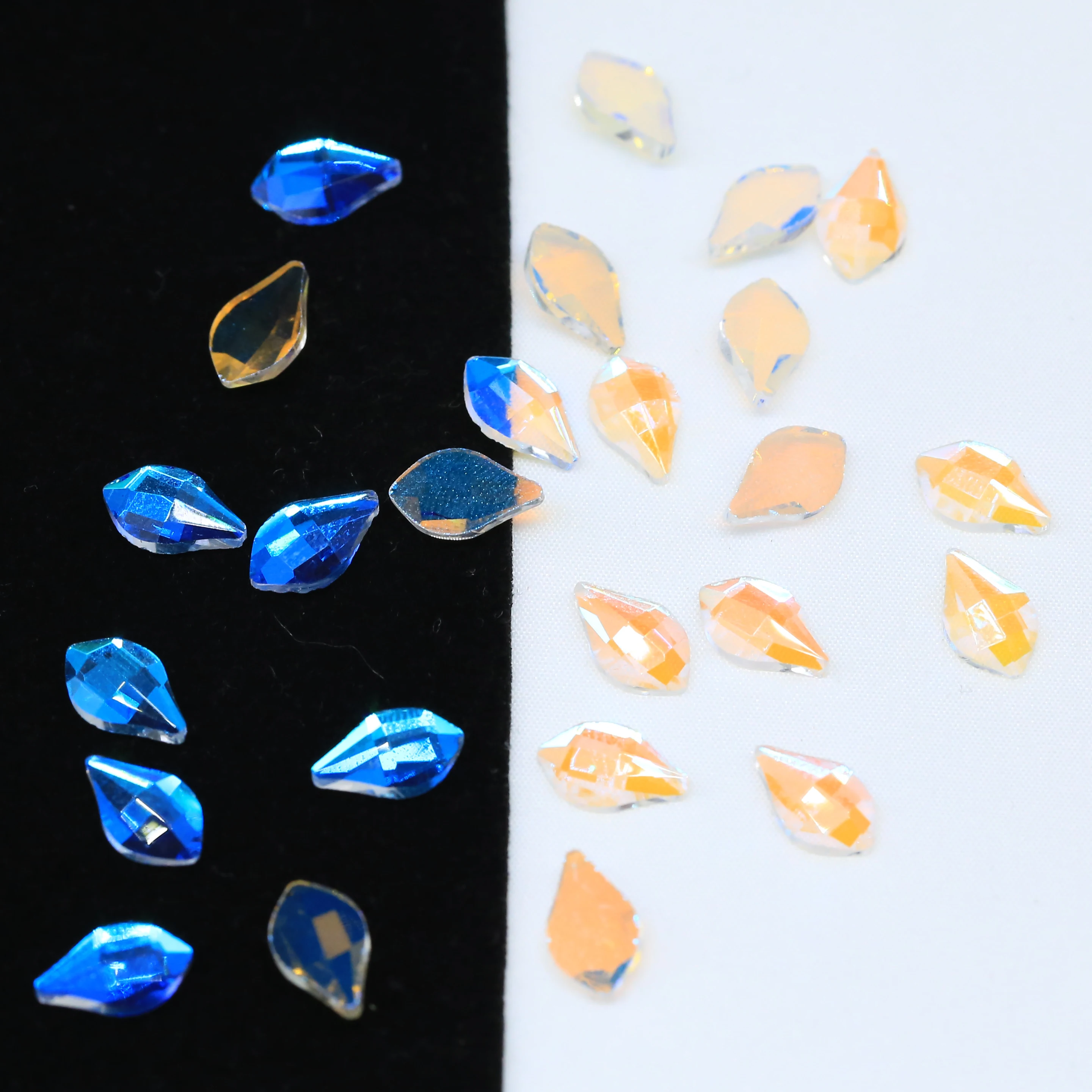 WHATSTONE 6*10mm Leaf Shape Shiny Nail Decoration For Nail Art Rhinestone