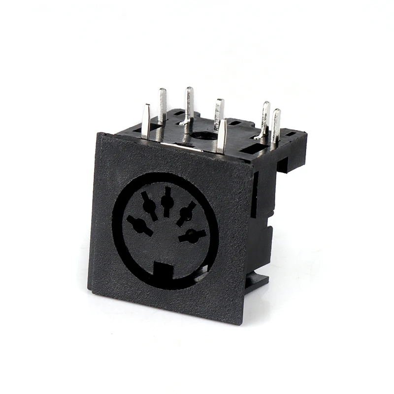 DS-5-03 Din female Connector 5cores pcb Panel Mount DS series 5pins circular din socket connectors