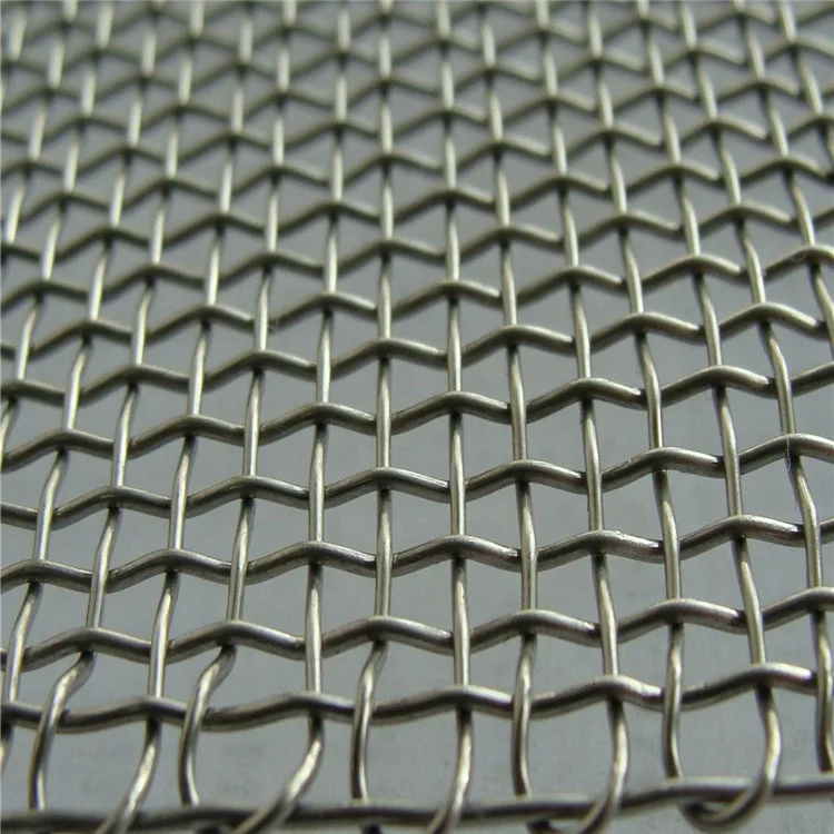 65Mn 45# Manganese steel High Tensile  Iron wire woven Quarry Rock square Hole crimped wire mining screen mesh