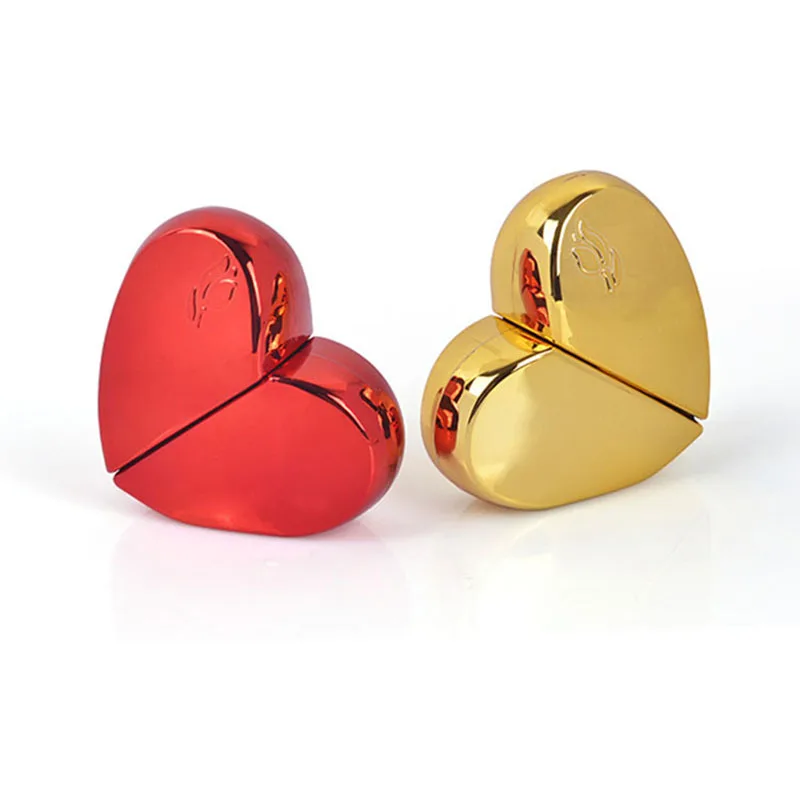 25ml electroplating heart-shaped glass perfume bottle pressing spray pump perfume packaging container