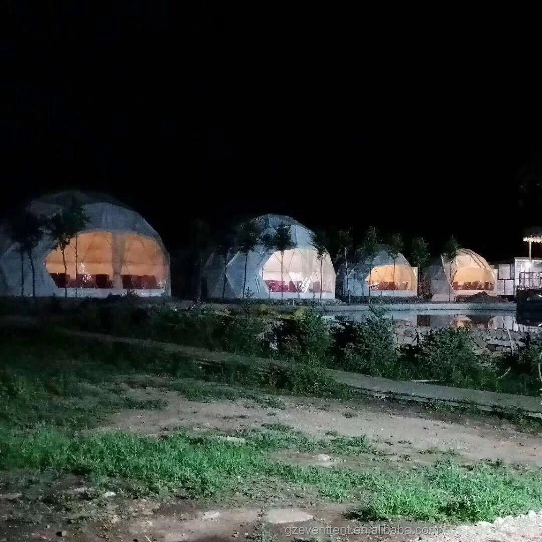 Fast Building Economic House Yurt Tent Luxury Glamping Resort Hotel Geodesic Dome Tent