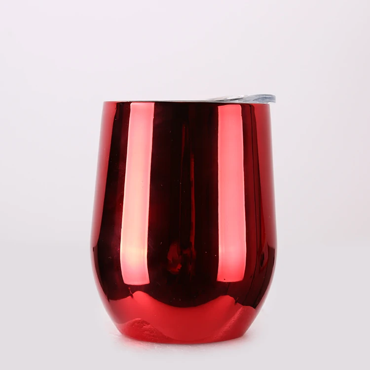 Hot Selling Custom 12oz Double Wall Insulated Vacuum 18/8 Stainless Steel Wine Tumbler with Lids Christmas unicorn Cup