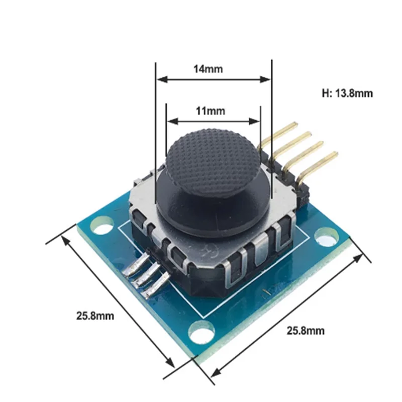 Dual-Axis Mini XY Joystick Module PSP 2-Axis Analog 3V-5V Thumb Joystick Module For Arduino