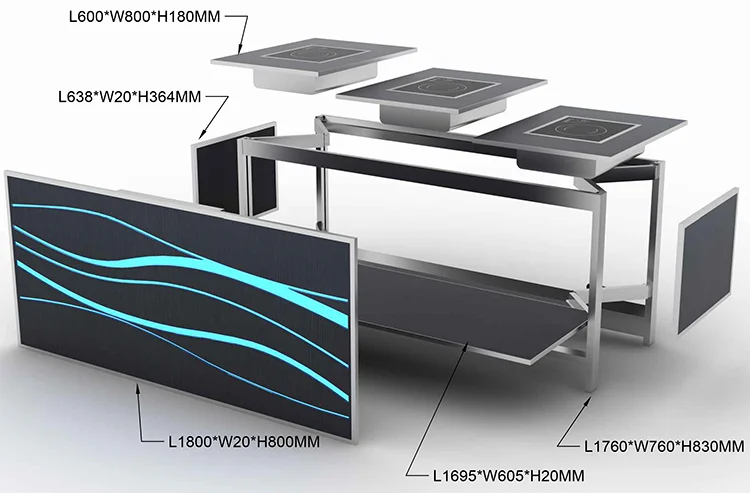 Food Warmer Luxurious Buffet Counter Kitchen Station High Quality Stainless Steel Commercial Kitchen Equipment Cooking Equipment