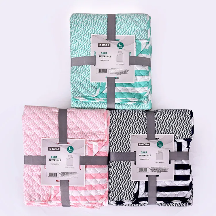 3pc SSL quilt set with pigment plant printing on 70gsm microfiber