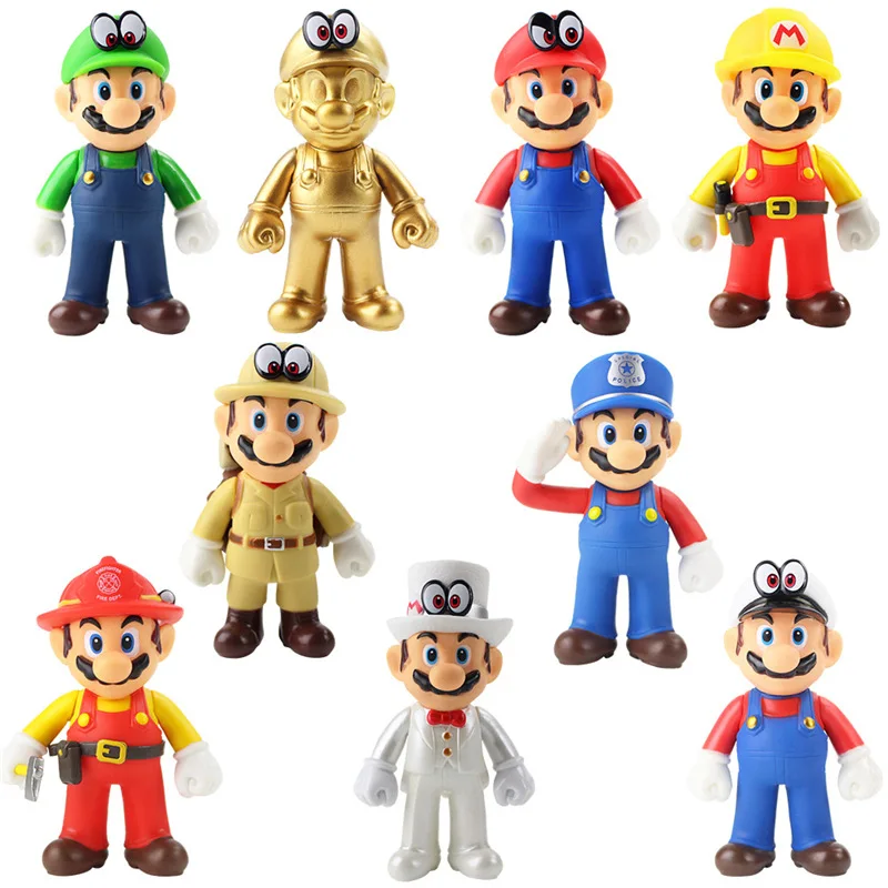 Tytopone 3D Cartoon Figure Mario Figures Game Toy Mario princess Action Figures