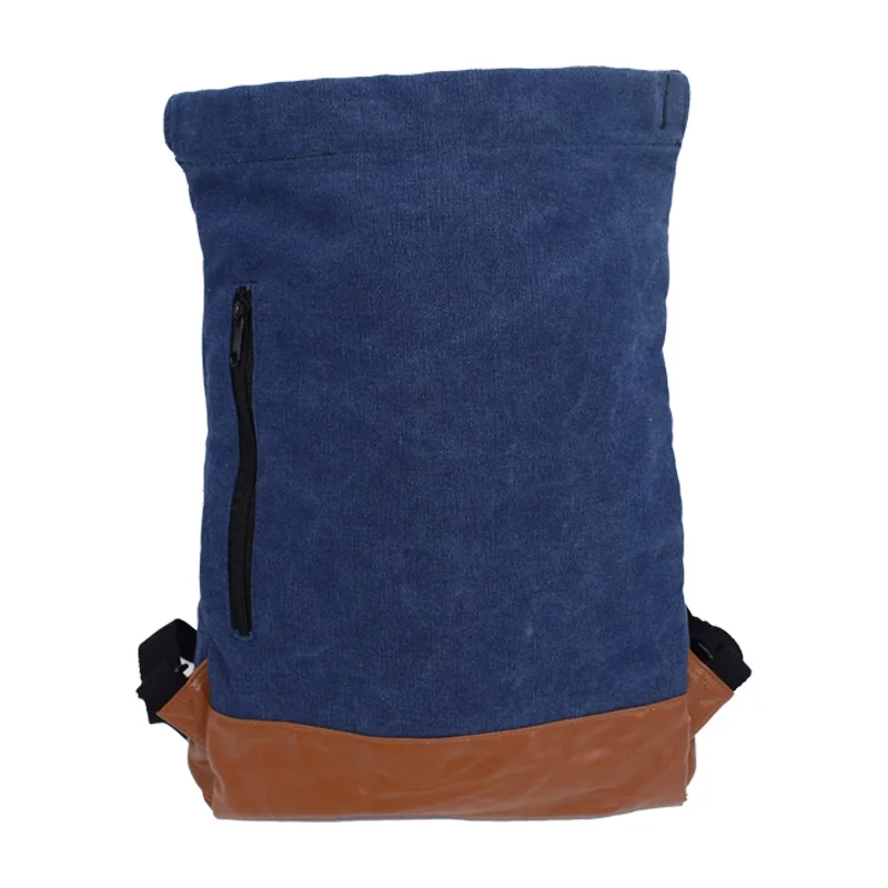 Evercredit Unisex Heavy Duty Cotton Canvas Drawstring Backpack Waterproof Foldable Gym Bag Nylon duffle bag Travel Outdoor Usage