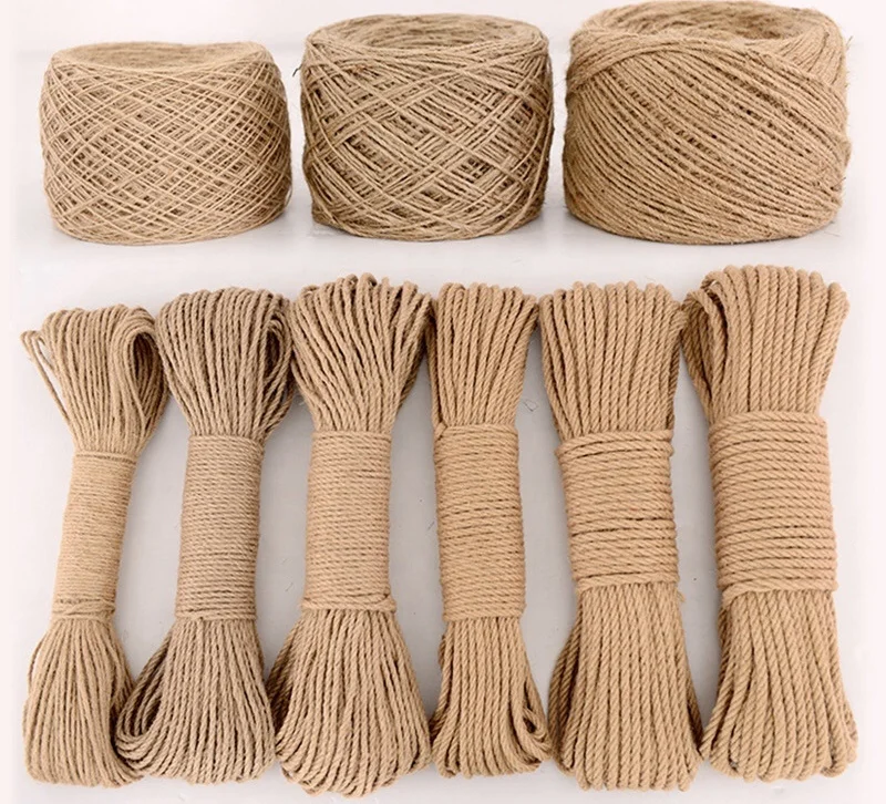 Jute dyed rope  natural color for decoration