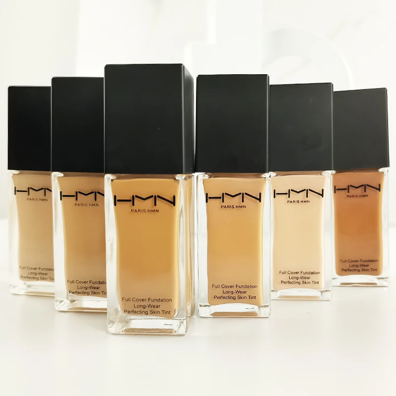 HMN Professional Liquid Foundation Concealer Cosmetics Sunscreen Long Lasting Full Coverage Liquid Foundation Makeup