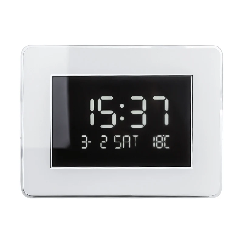Modern minimalist design acrylic LED desk clock with time display and home decoration silent wall clock