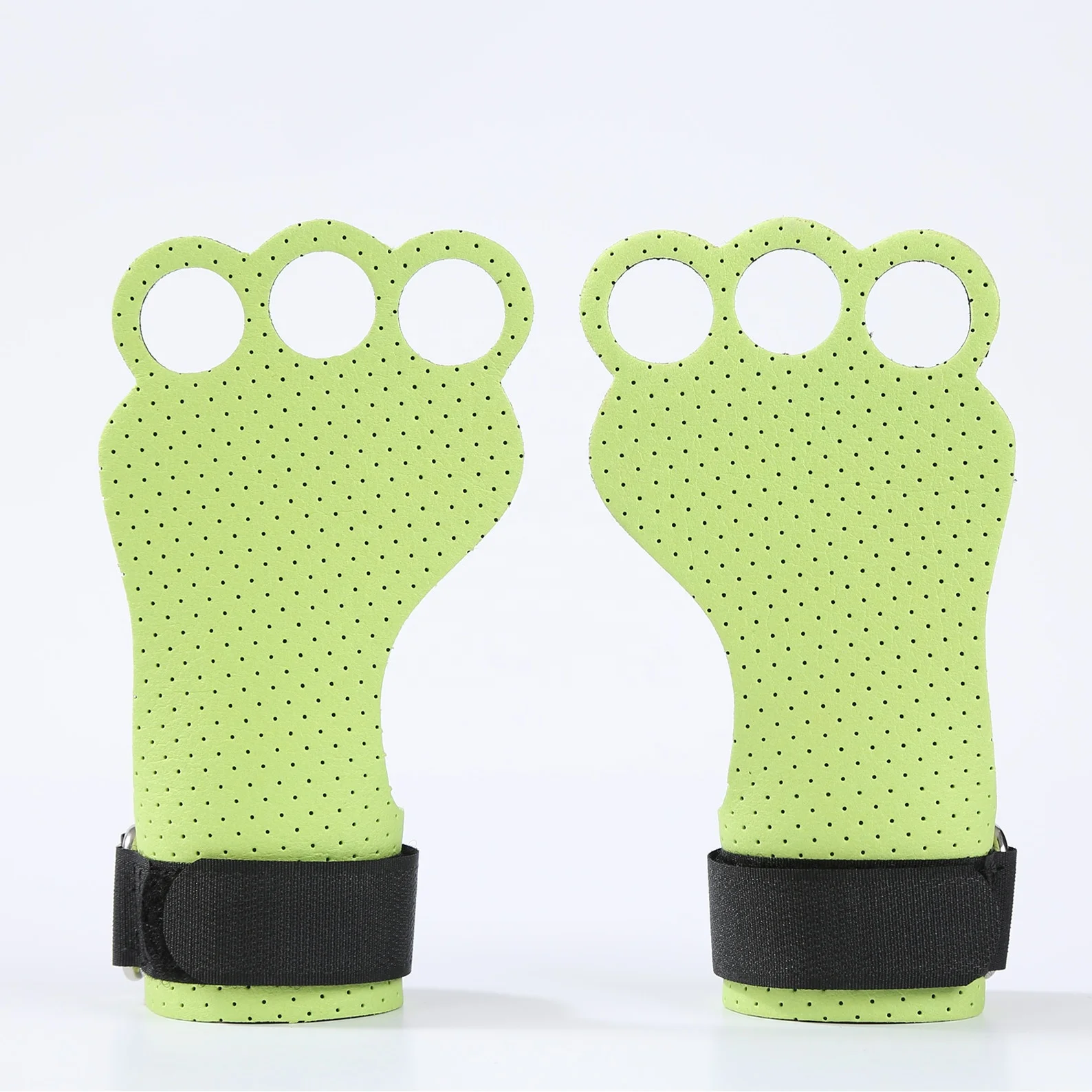 Frog 3 Holes Microfiber,Carbon,Rubber,Hypalon,Gymnastics hand Grips for Pull ups,Weight Lifting,Crossfit Training,Kettlebell