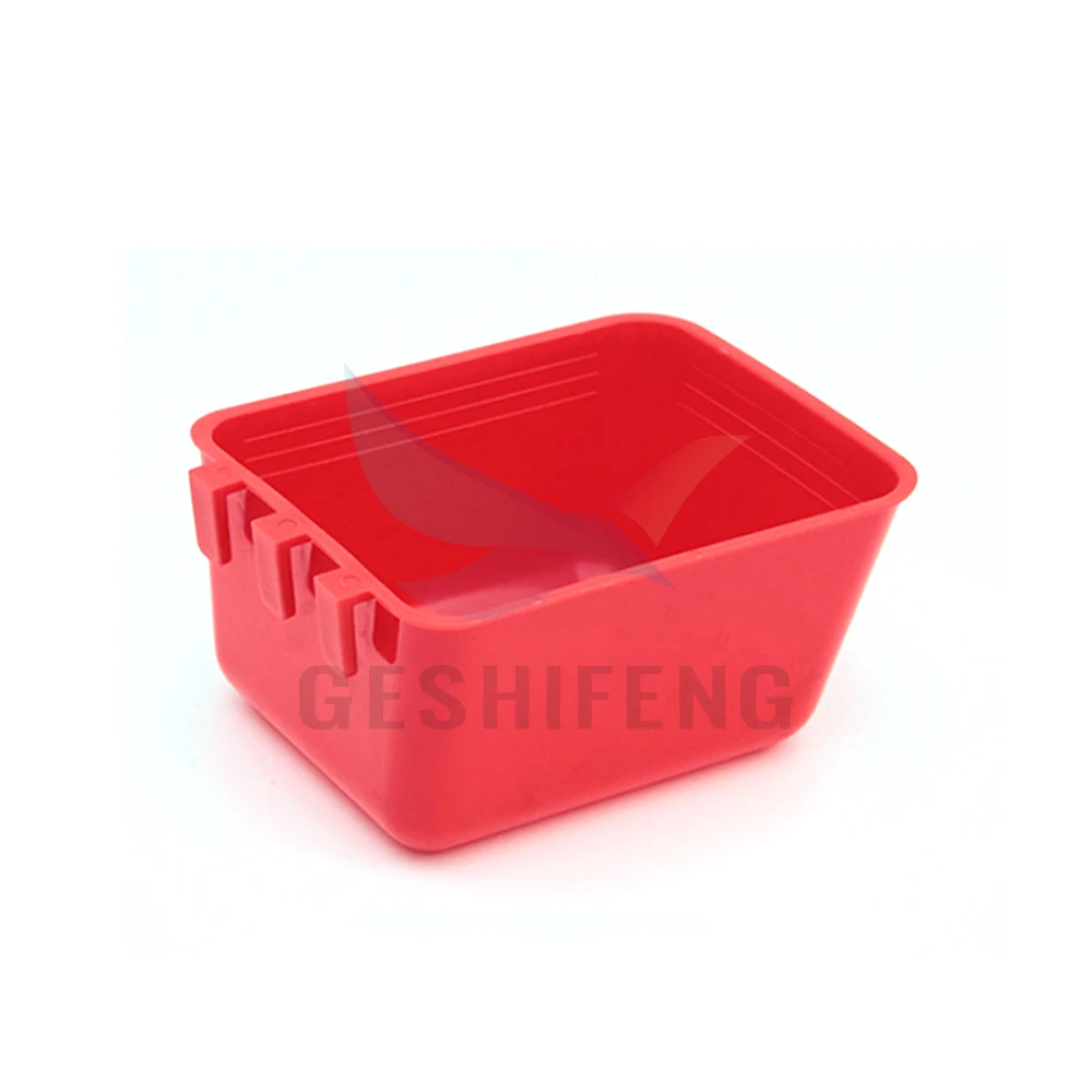 Red Chicken Quail Pigeons Drinker Feeder Cup Hanging Up Cage Feeder Bowl Animal Feeding Poultry Equipment