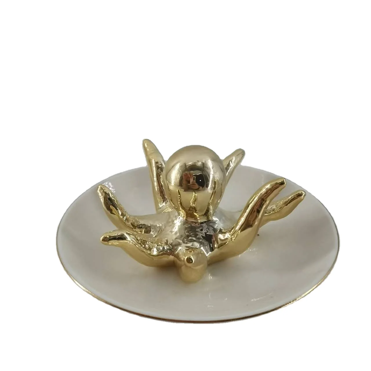 Octopus jewelry plate ceramic small sale porcelain folk craft art style Europe bathroom gifts