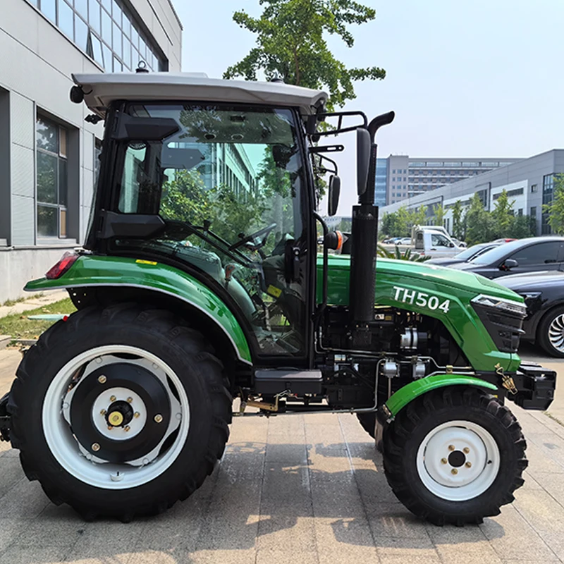 Greenhouse Orchard Wheel Tractor With Anti-rolling Frame 4*4 70HP 4 WD Mini Tractor