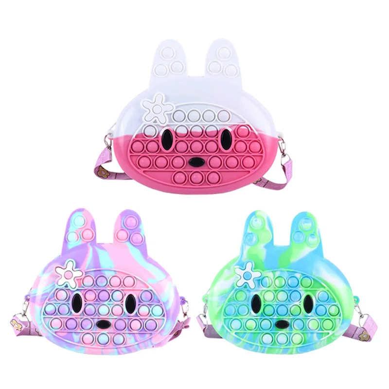 2021 hot selling Christmas push bubble pop fidget bag toys silicone popper sensory fidget toy high quality