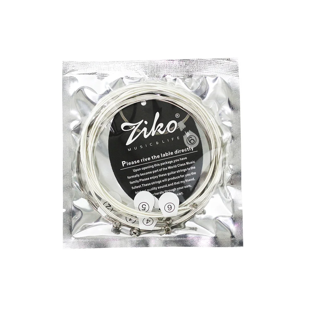 High Quality Factory Acoustic Folk Guitar Strings Set Stainless Steel Wire Steel Core Silver-plated Beginner Best Seller