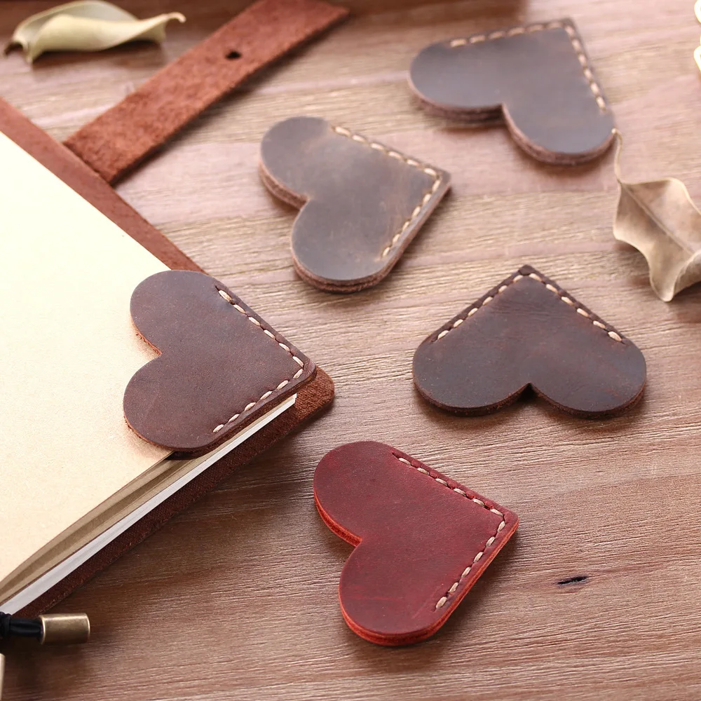  1 Pack Handcrated Vintage Leather Bookmarks For Book Corner Genuine Bookmark