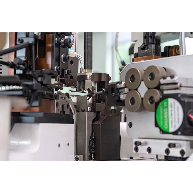 Full Automatic double Head Cable Wire Cutting Stripping Machine / Wire Terminal Crimping Machine