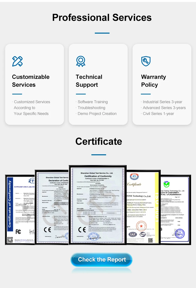 STONE NEW 7 Inch 800x480 420cd/m2 CPU CortexA8 256MB-1GB TFT LCD Touch Screen Display Module