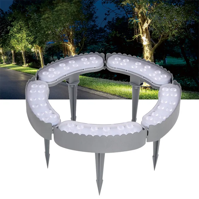 hug tree light dmx 512 spotlight for trunk decor of coconut palm tree ring light