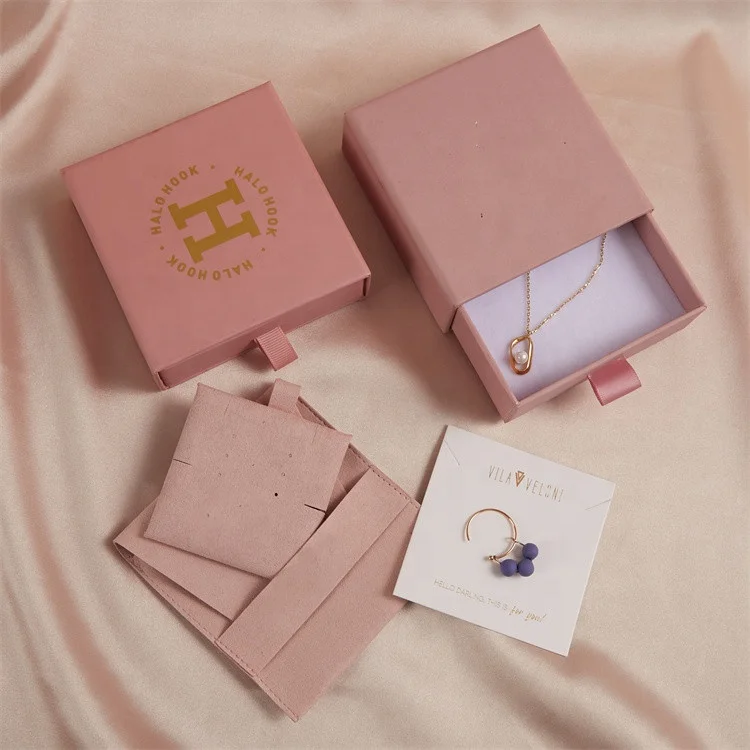 2024 Hot Custom Logo Rigid Sliding Out Drawer Box Fancy Gift Box For Jewelry Accessory Storage Retail Box With Ribbon