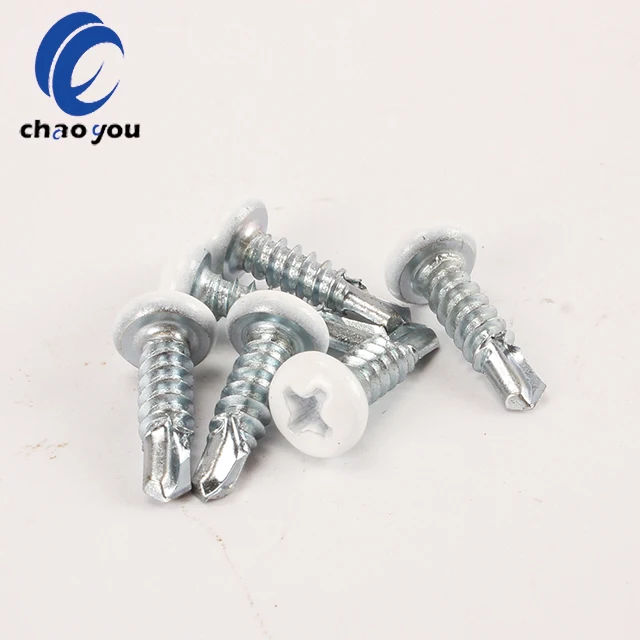 Factory direct sales stainless steel pan head drill tail wire large flat head self-tapping screws M3.5 M4.0 M4.2 M4.8