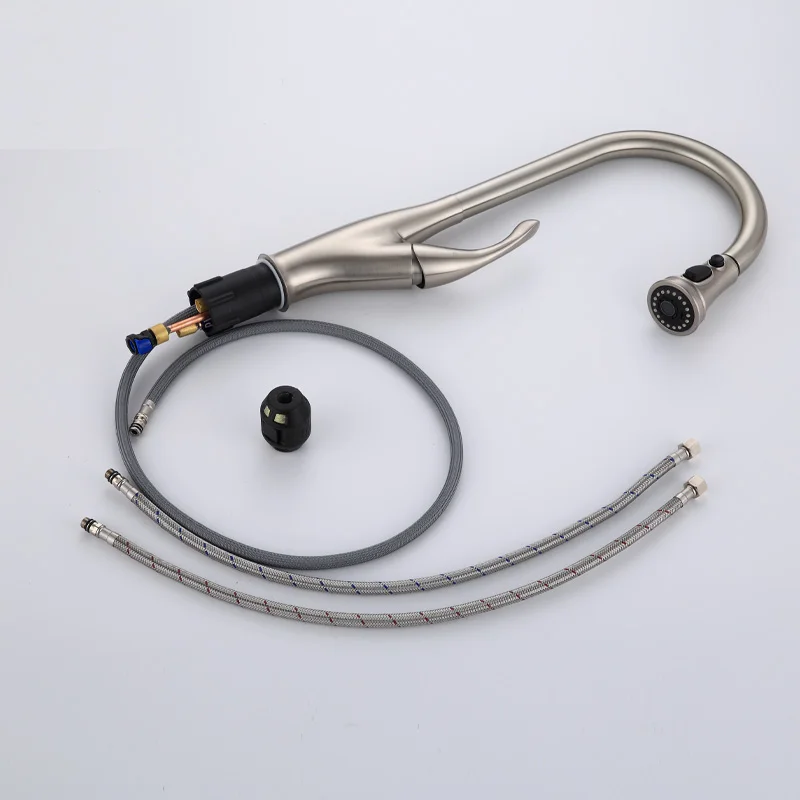 TMOK High Quality Pull Out Down Sink Mixer Faucet Water Tap for Kitchen Bathroom