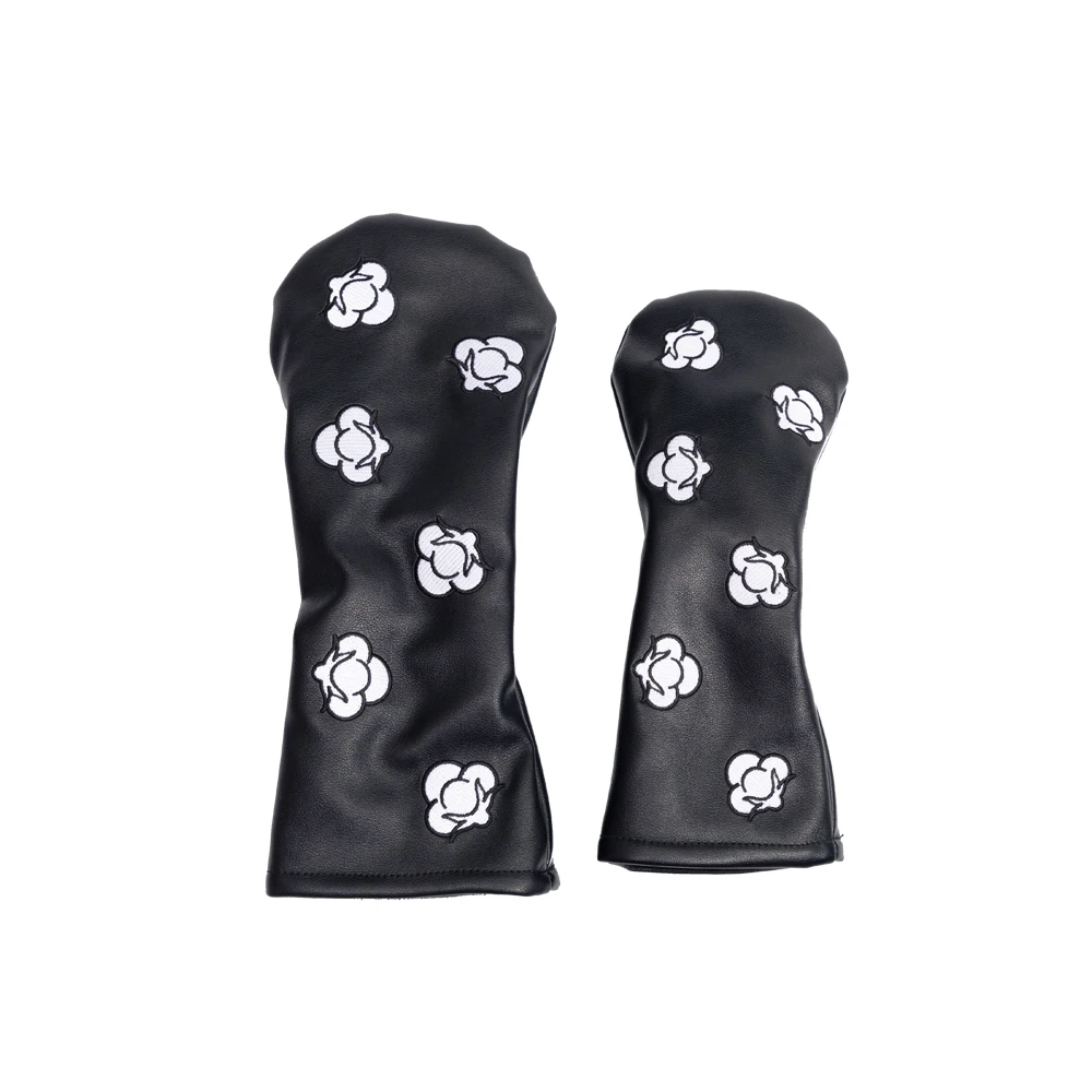 Custom Made Full Print Cartoon Cotton Ladder Embroidery Golf Driver Head Cover Waterproof Leather Golf Accessories