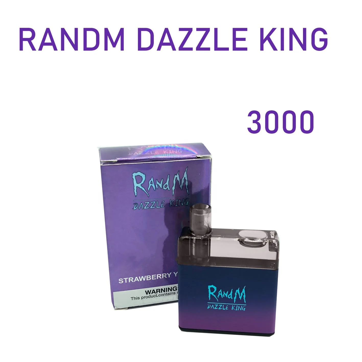 Fumot factory wholesale 3000puffs 1000mAh battery refillable RandM dazzle king  with shining light pod start kit